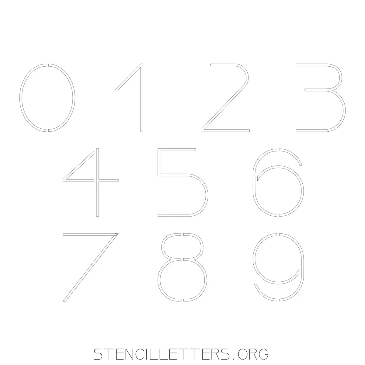 Free Printable Numbers Stencils Design Style 18 Elegant