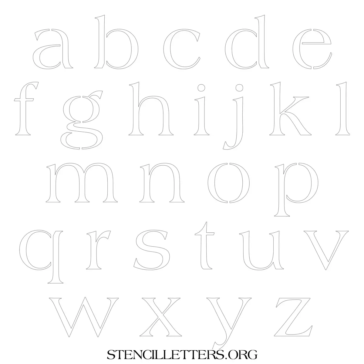 Free Printable Lowercase Letter Stencils Design Style 19 Elegant