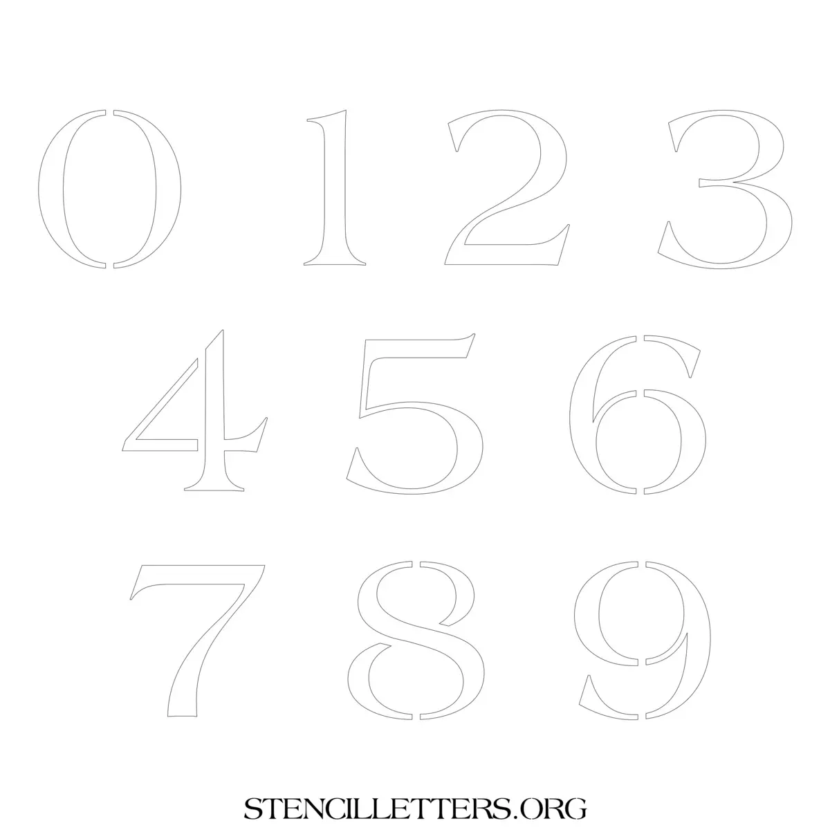 Free Printable Numbers Stencils Design Style 19 Elegant