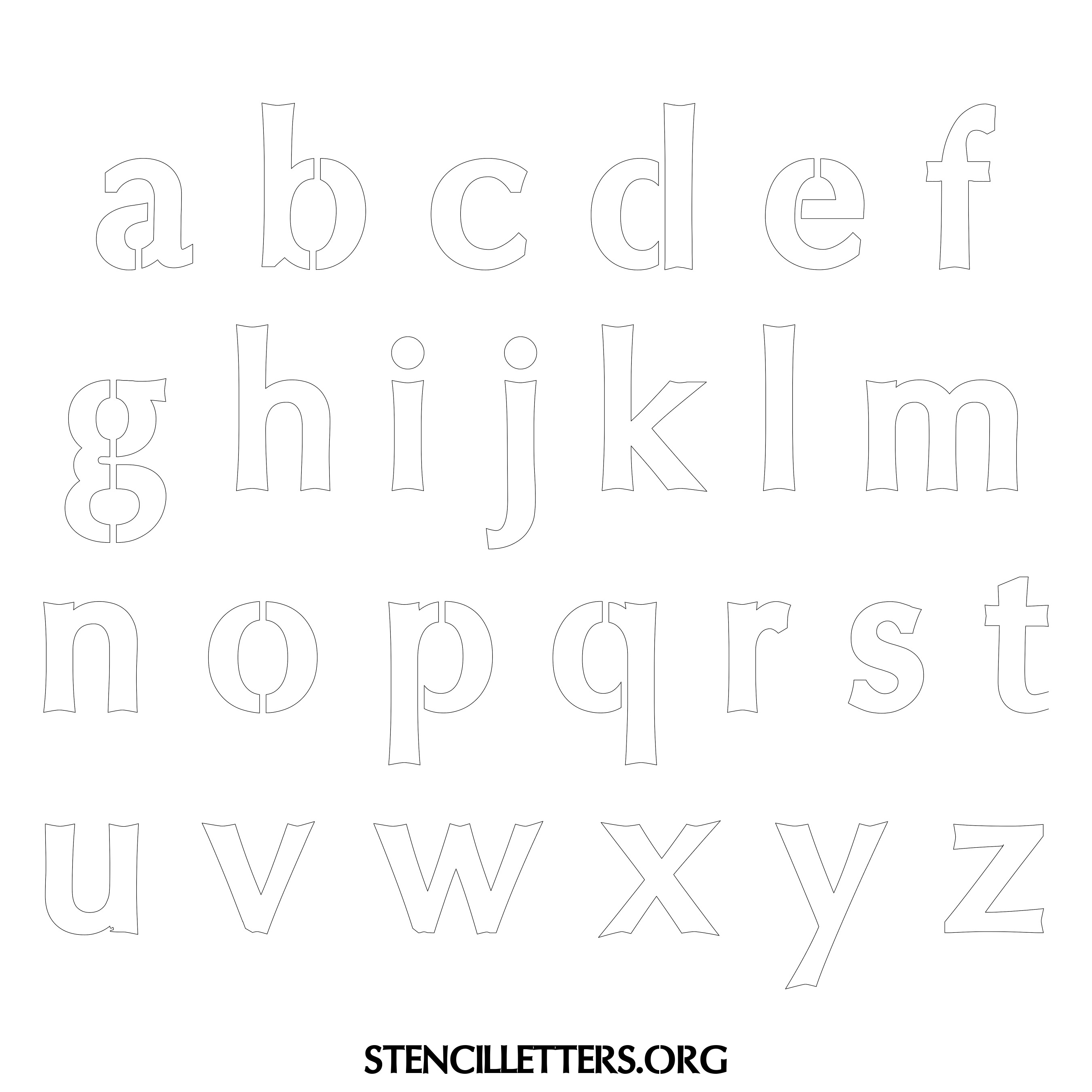Free Printable Lowercase Letter Stencils Design Style 20 Elegant ...