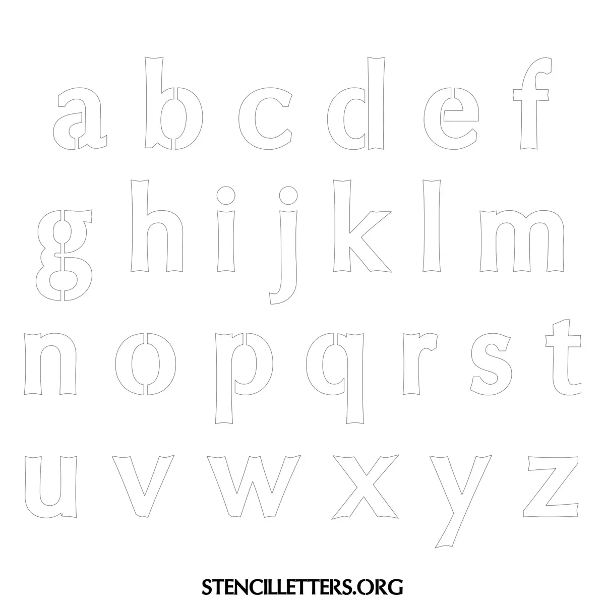 Free Printable Lowercase Letter Stencils Design Style 20 Elegant