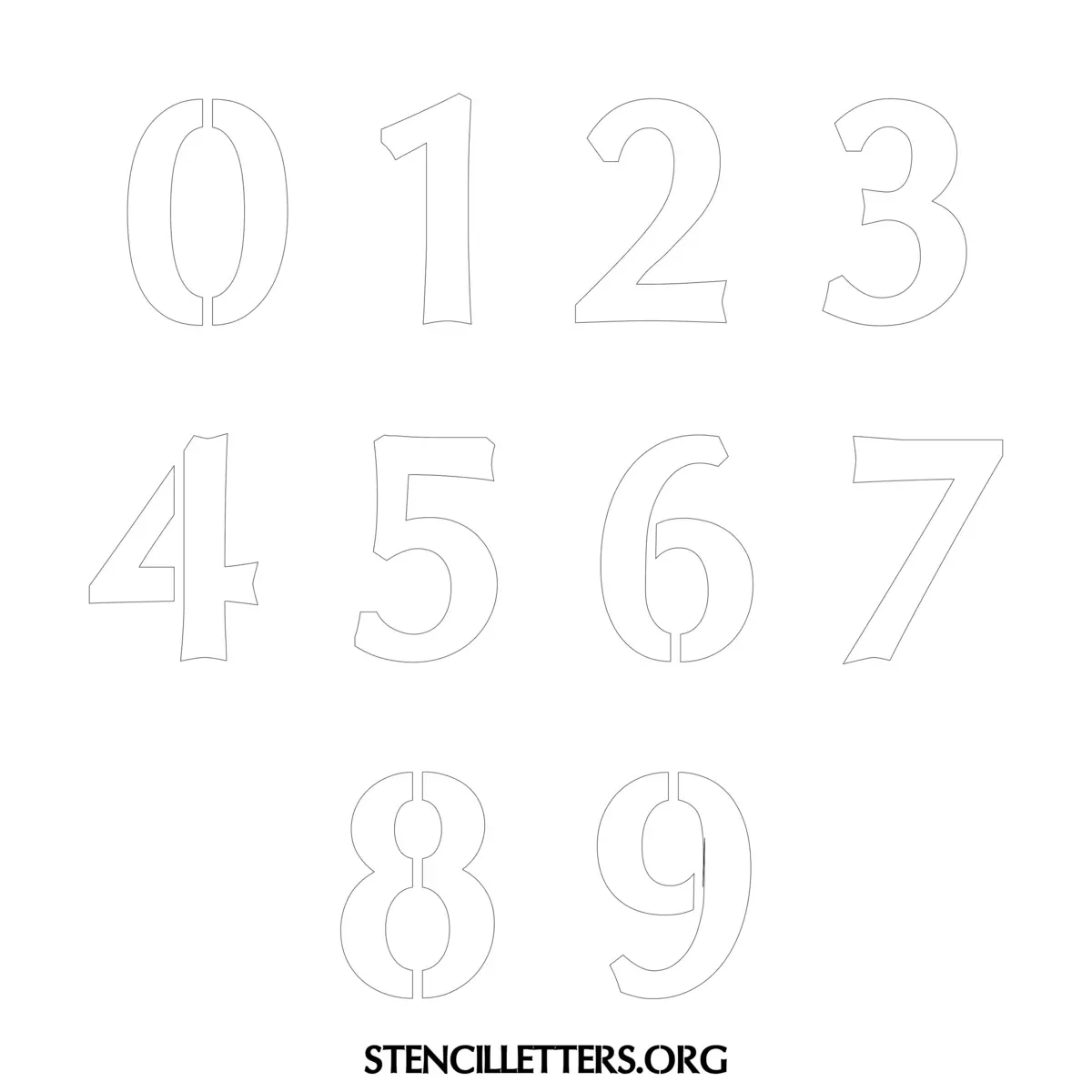 Free Printable Numbers Stencils Design Style 20 Elegant