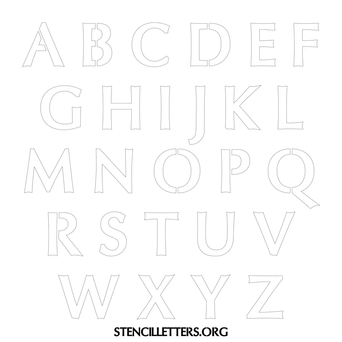 Free Printable Uppercase Letter Stencils Design Style 20 Elegant