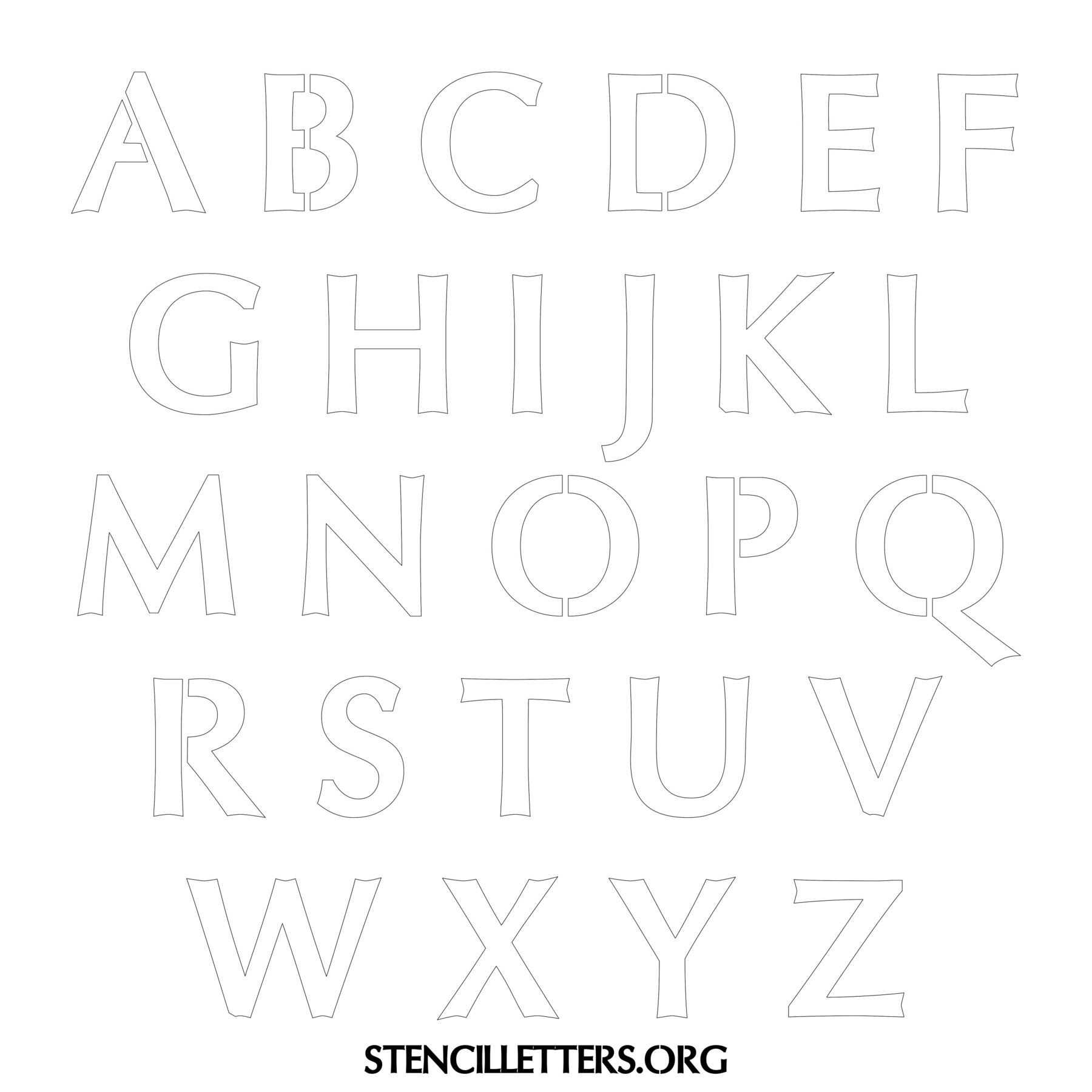 Free Printable Uppercase Letter Stencils Design Style 20 Elegant ...