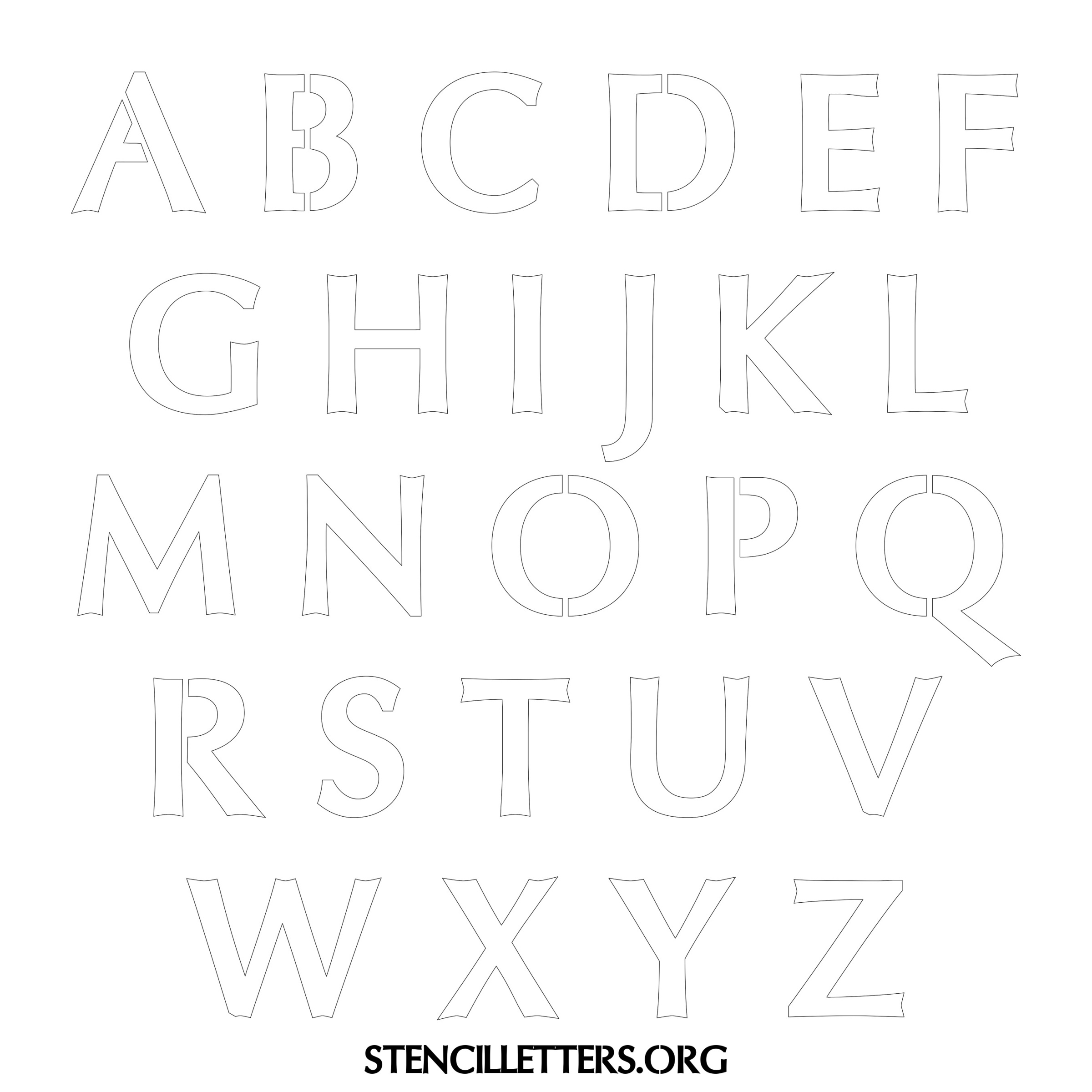 Free Printable Uppercase Letter Stencils Design Style 20 Elegant ...