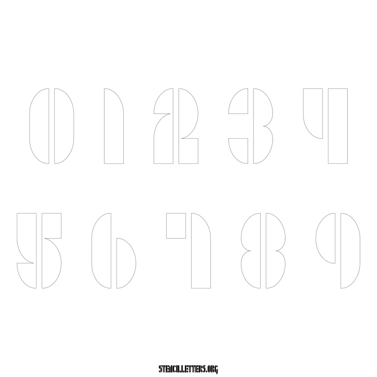 Free Printable Numbers Stencils Design Style 205 Modern