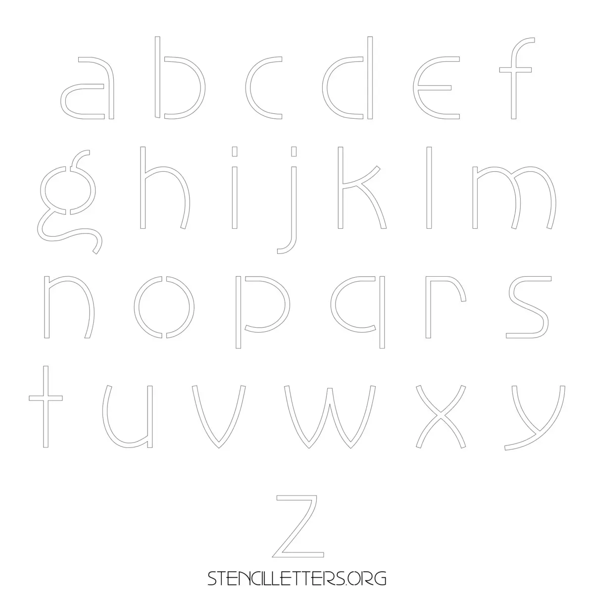 Free Printable Lowercase Letter Stencils Design Style 21 Elegant