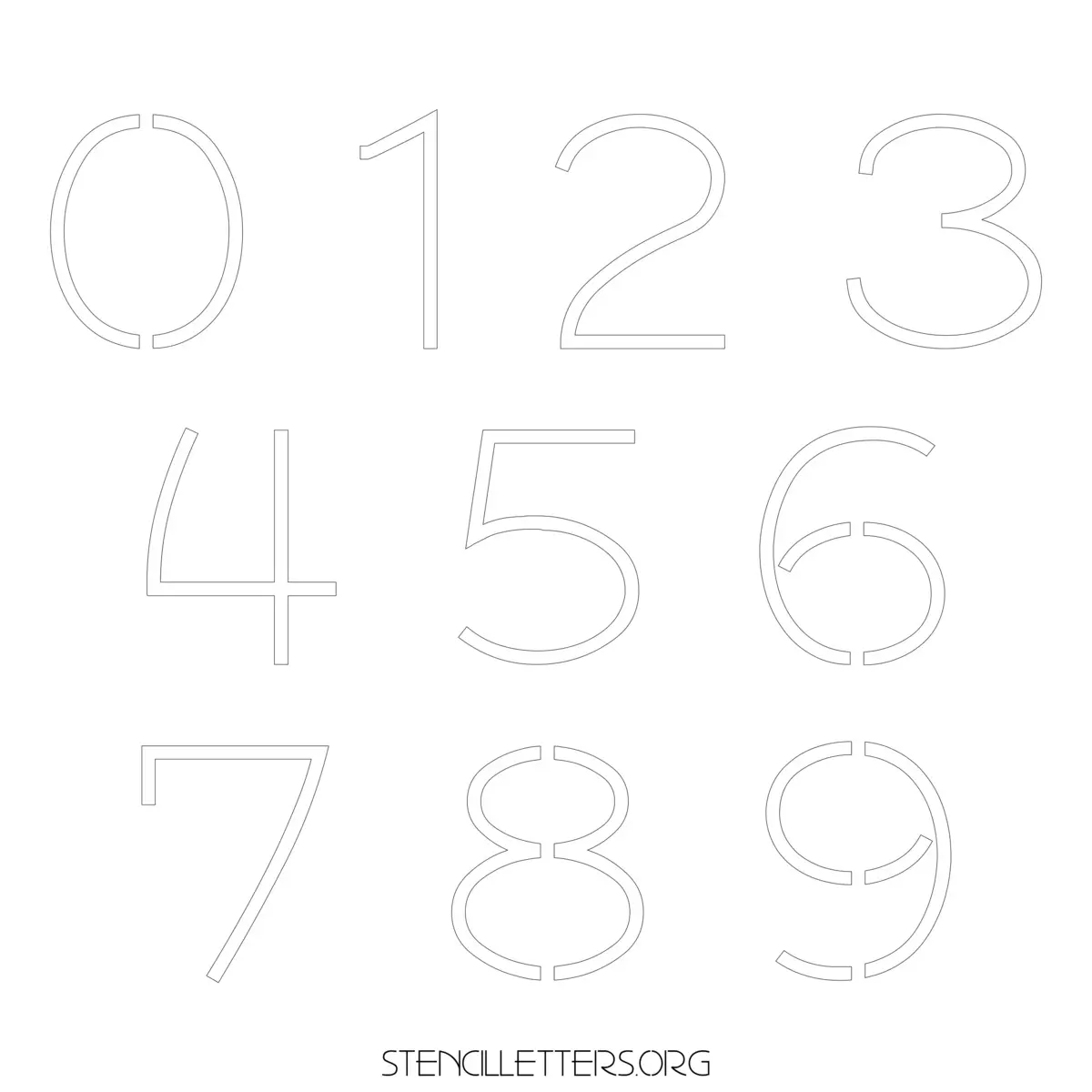 Free Printable Numbers Stencils Design Style 21 Elegant