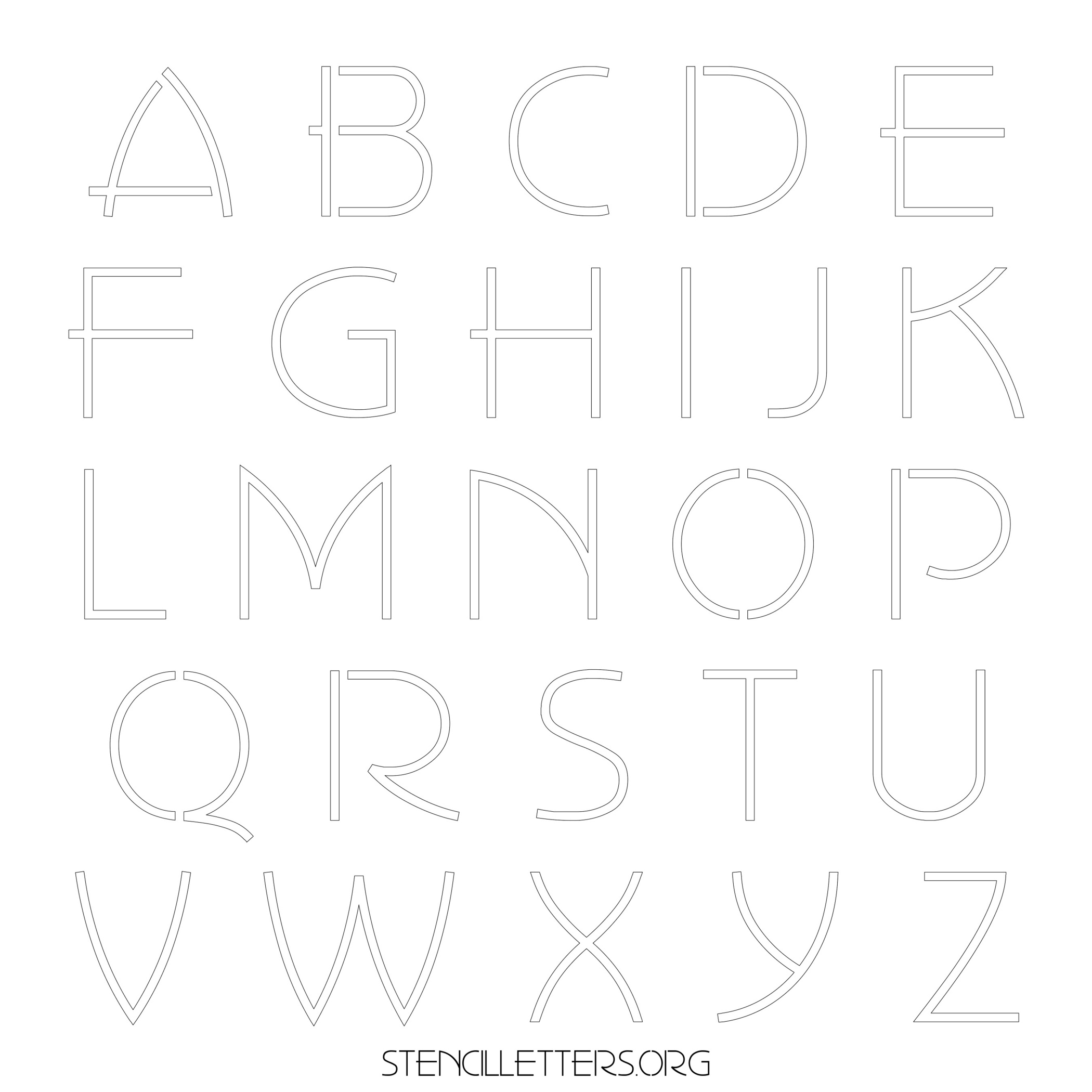 Free Printable Uppercase Letter Stencils Design Style 21 Elegant ...