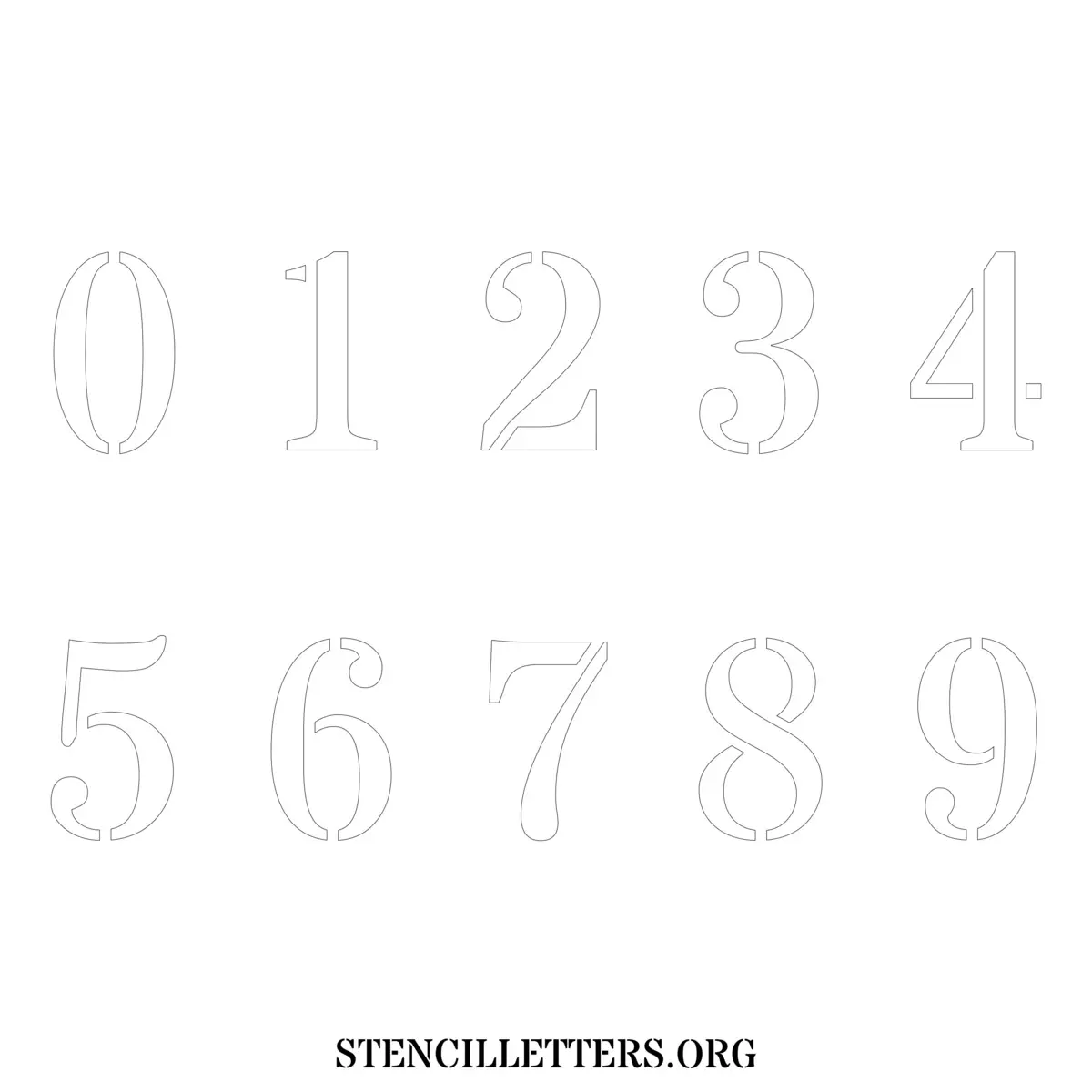 Free Printable Numbers Stencils Design Style 217 Army