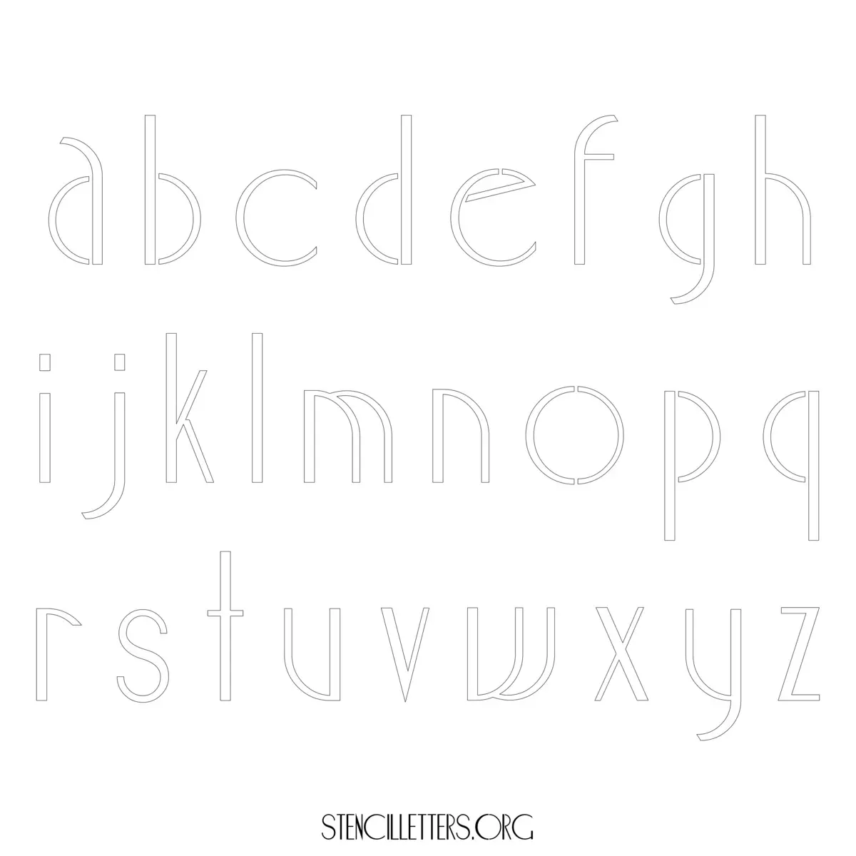 Free Printable Lowercase Letter Stencils Design Style 22 Elegant