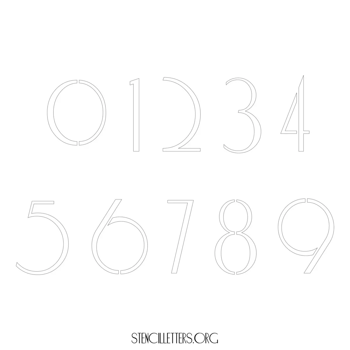 Free Printable Numbers Stencils Design Style 22 Elegant