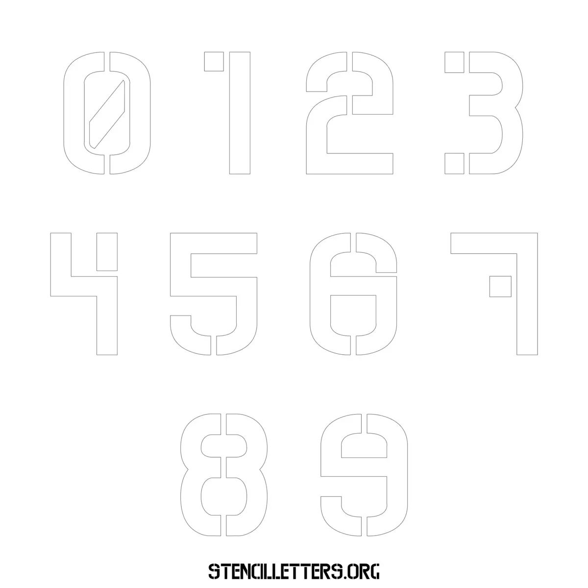 Free Printable Numbers Stencils Design Style 225 Edgy