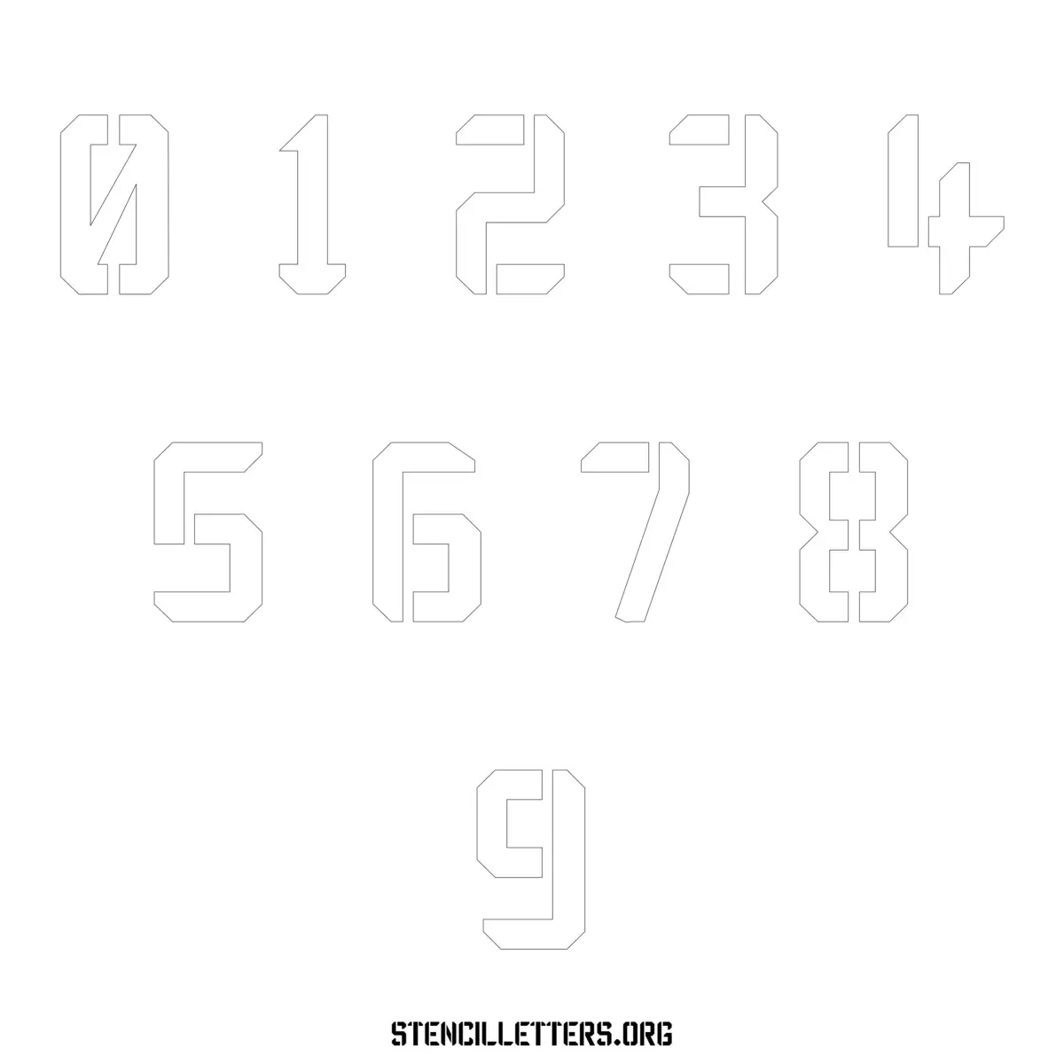 Free Printable Numbers Stencils Design Style 227 Modern