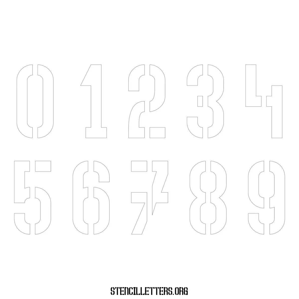 Free Printable Numbers Stencils Design Style 228 Tall