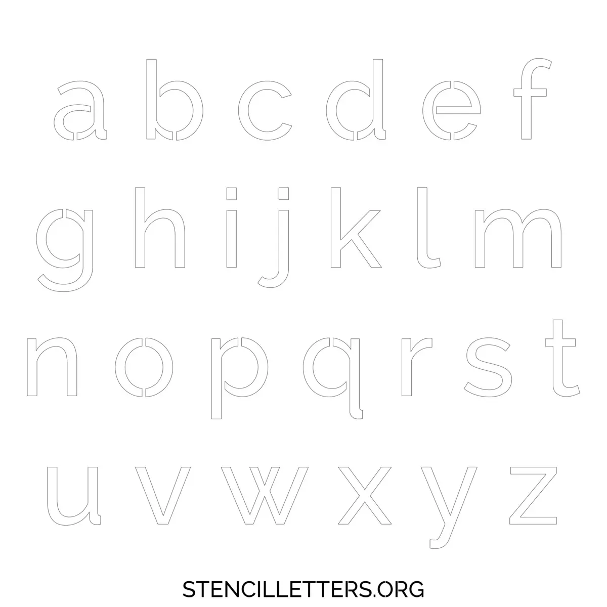Free Printable Lowercase Letter Stencils Design Style 23 Elegant