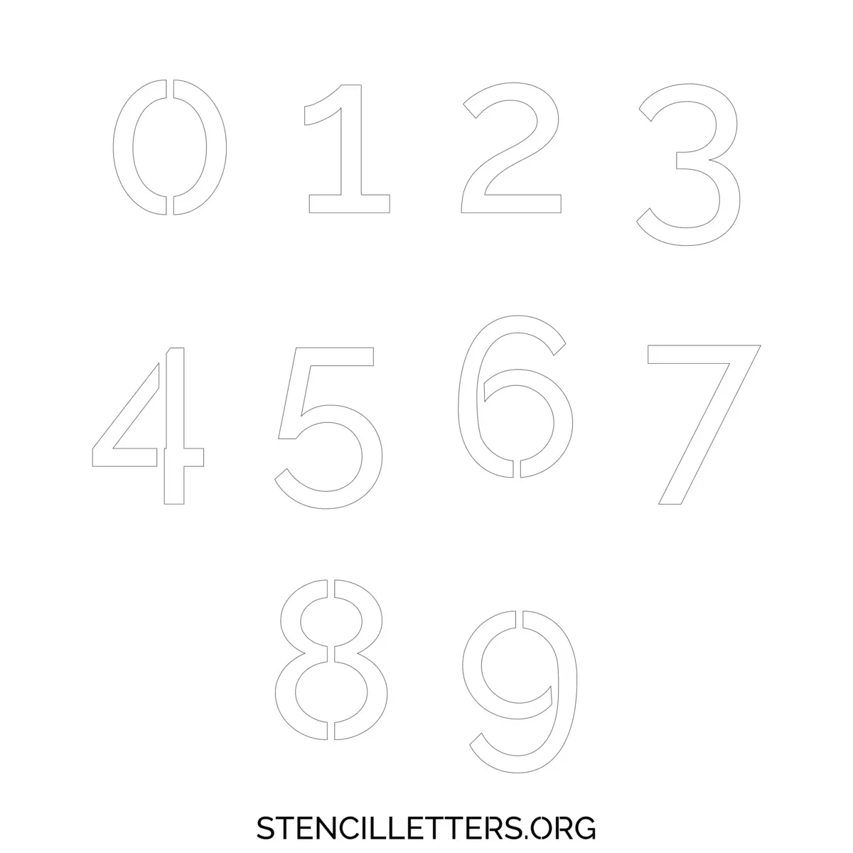 Free Printable Numbers Stencils Design Style 23 Elegant