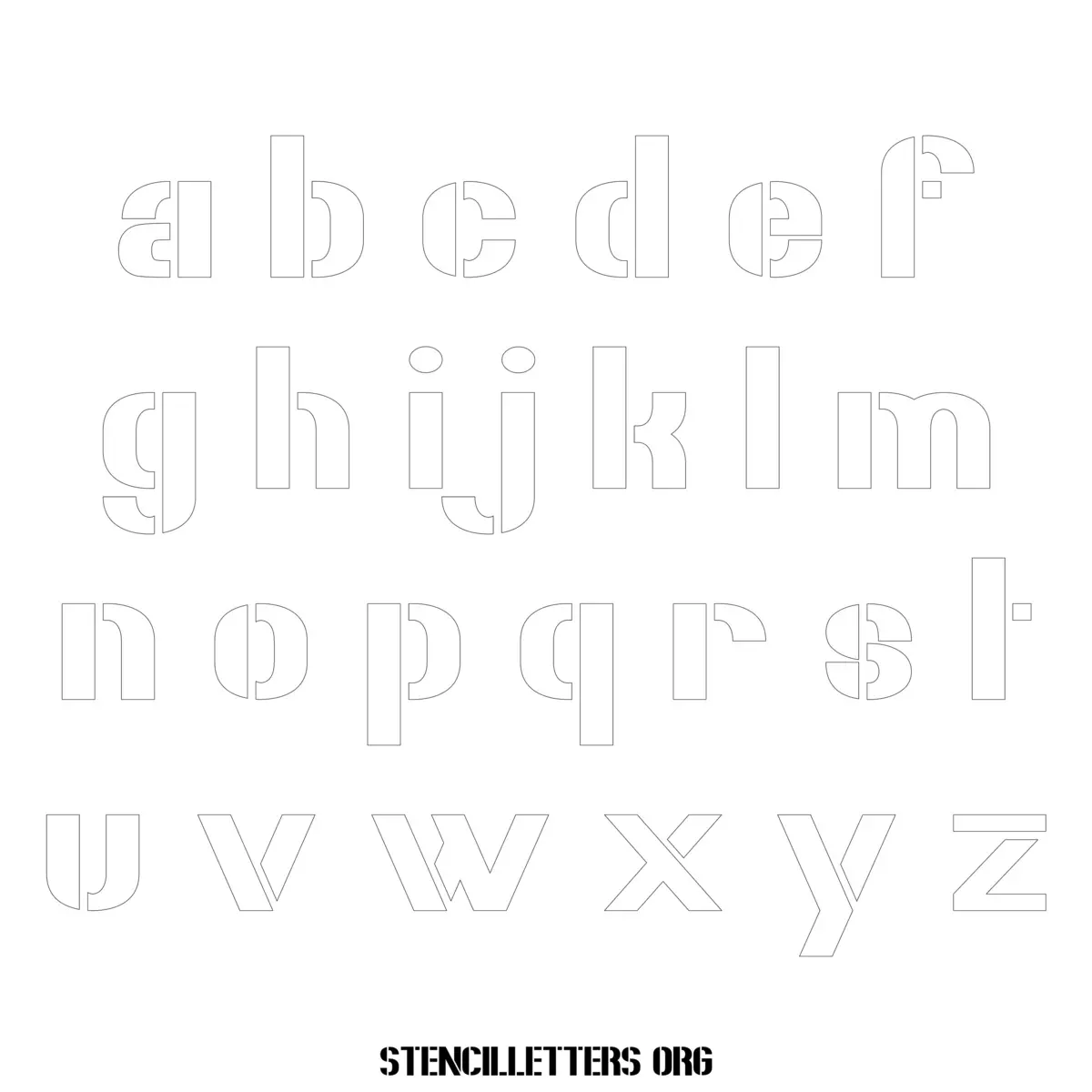 Free Printable Lowercase Letter Stencils Design Style 232 Graffiti