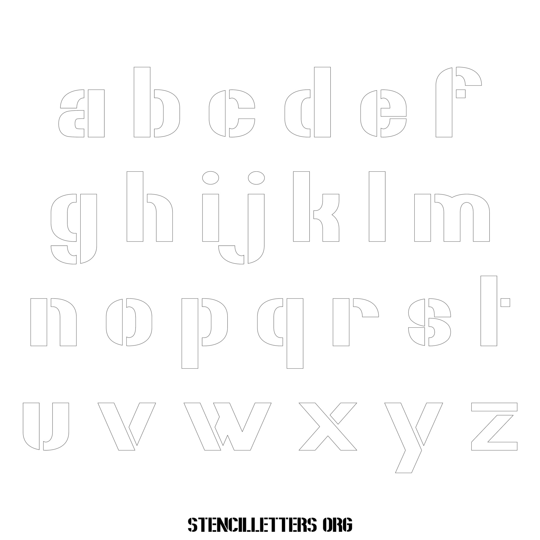 Free Printable Lowercase Letter Stencils Design Style 232 Graffiti ...