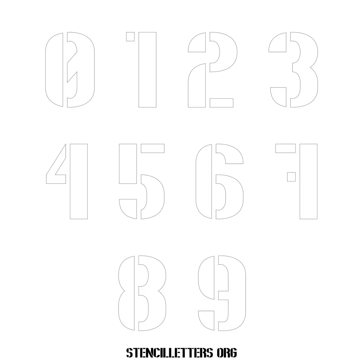 Free Printable Numbers Stencils Design Style 232 Graffiti