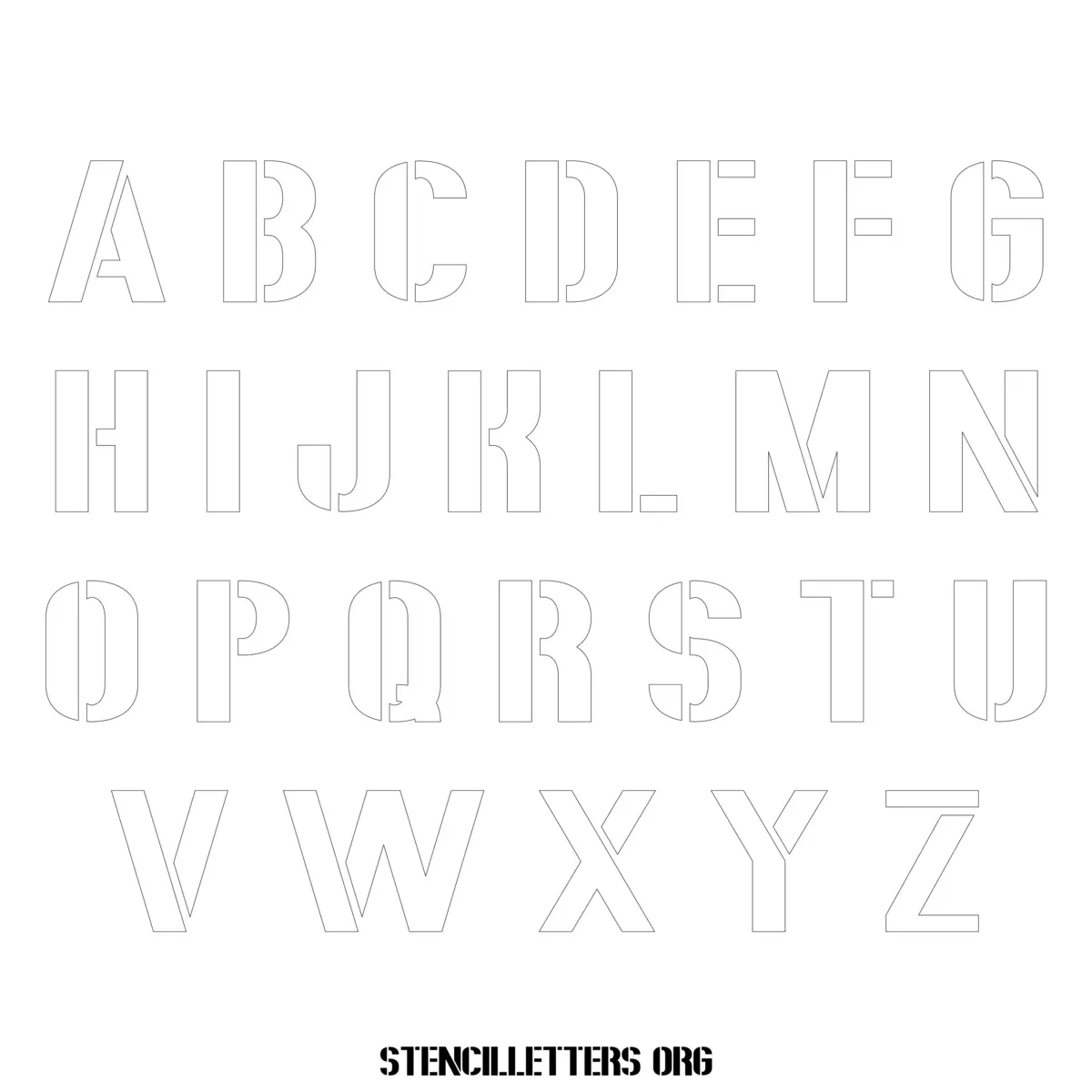 Free Printable Uppercase Letter Stencils Design Style 232 Graffiti