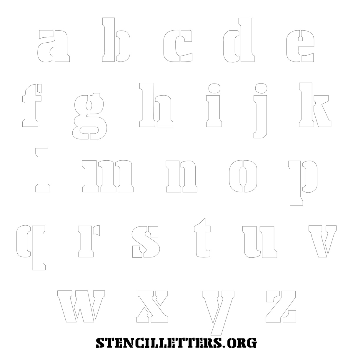 Free Printable Lowercase Letter Stencils Design Style 234 Stencil ...