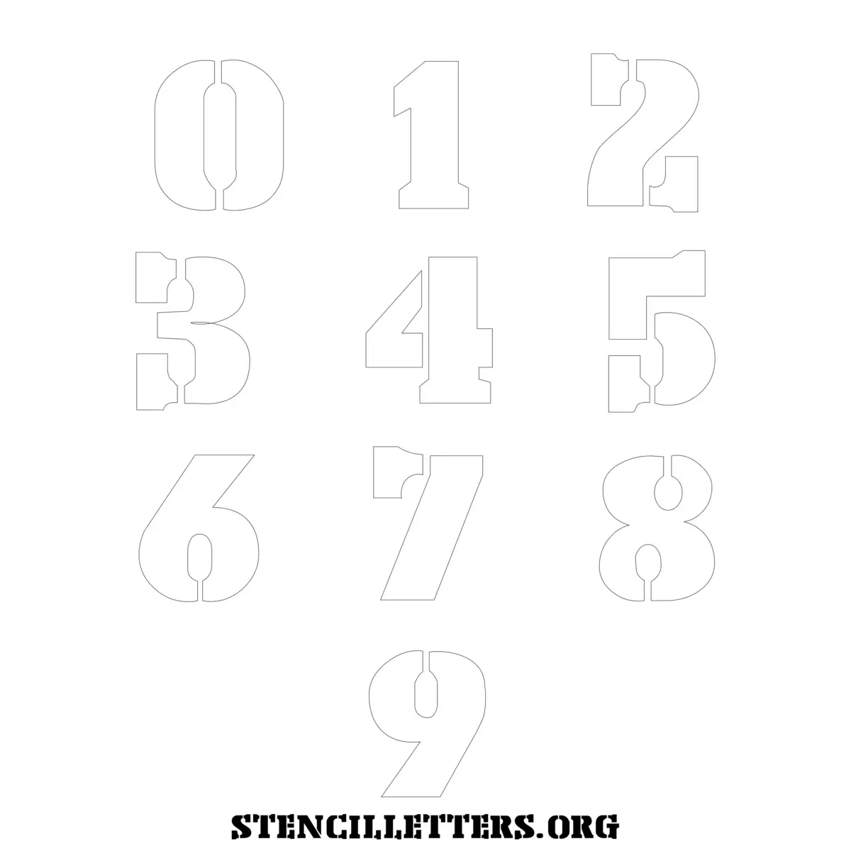 Free Printable Numbers Stencils Design Style 234 Stencil Export