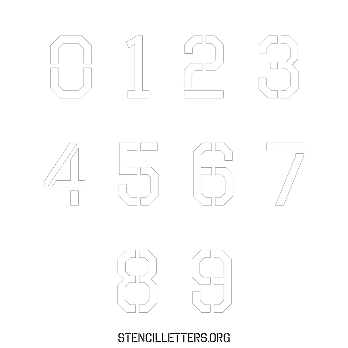 Free Printable Numbers Stencils Design Style 235 Headliner