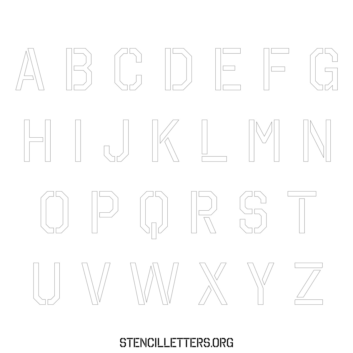 Free Printable Uppercase Letter Stencils Design Style 235 Headliner ...