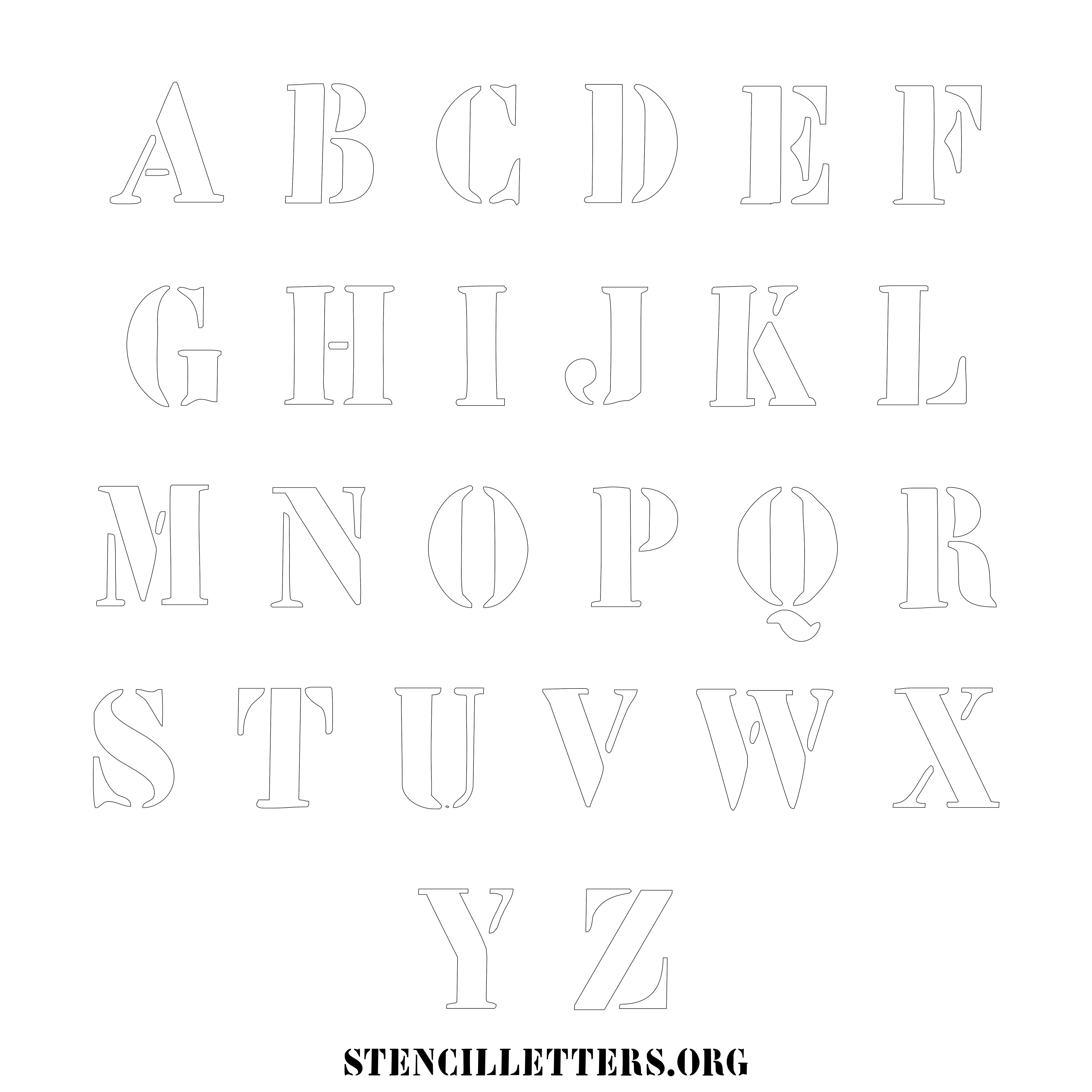 Free Printable Uppercase Letter Stencils Design Style 237 Elegant ...