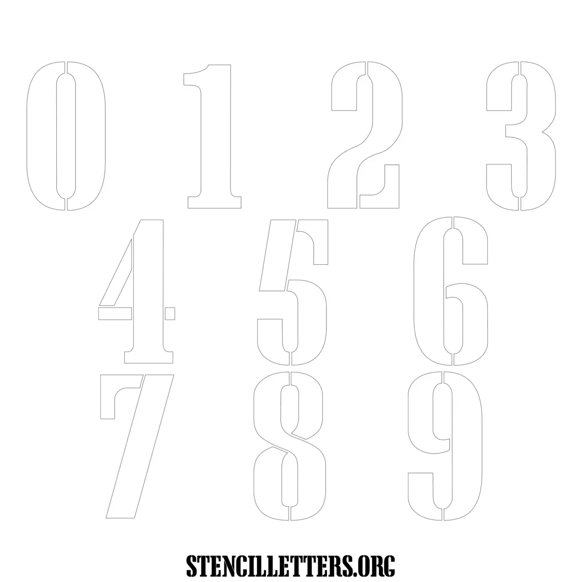 Free Printable Numbers Stencils Design Style 243 Army