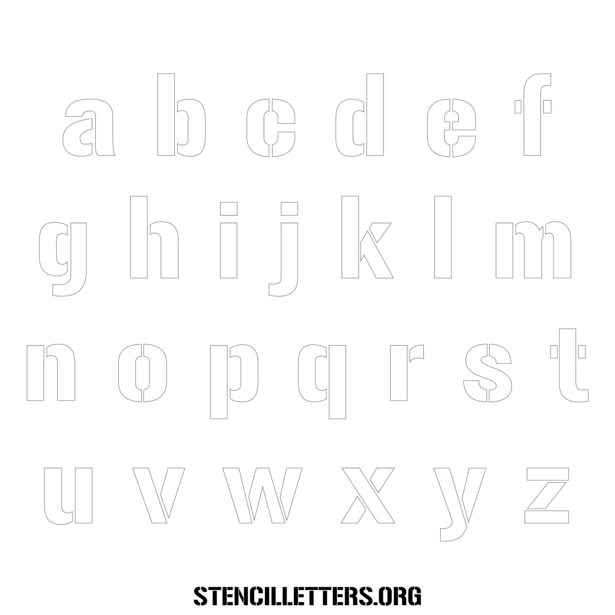 Free Printable Lowercase Letter Stencils Design Style 247 Poster Stencil