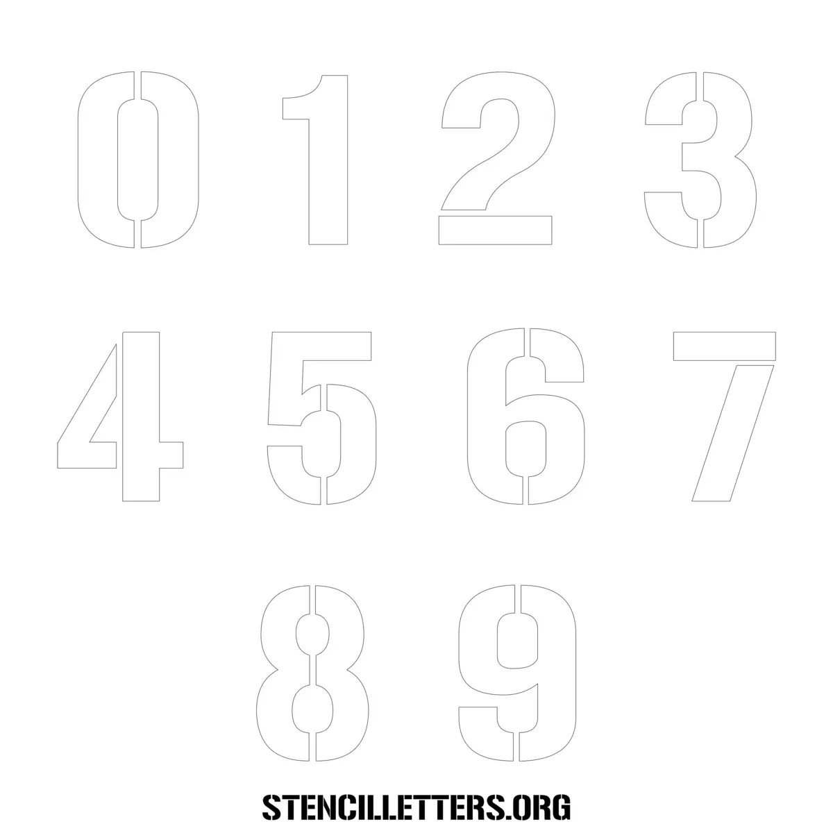 Free Printable Numbers Stencils Design Style 247 Poster Stencil