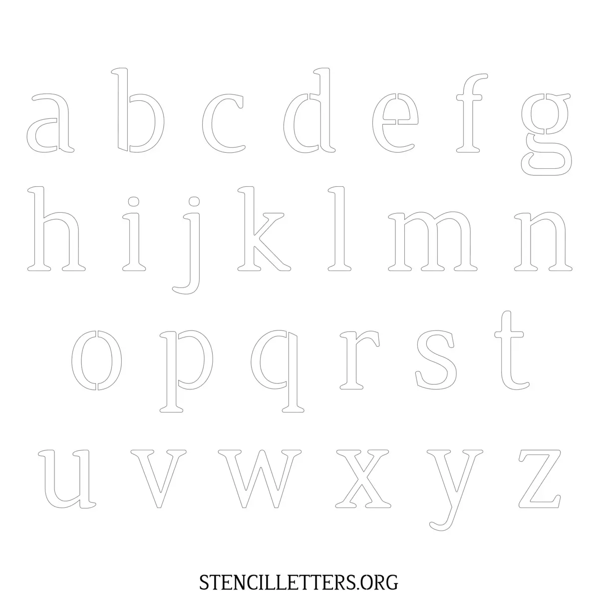 Free Printable Lowercase Letter Stencils Design Style 25 Elegant