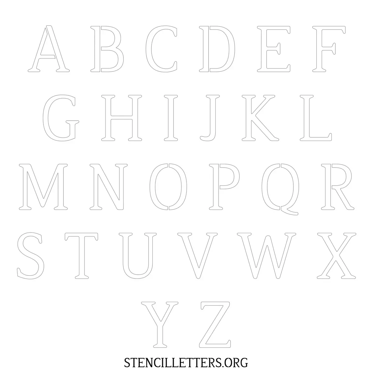 Free Printable Uppercase Letter Stencils Design Style 25 Elegant