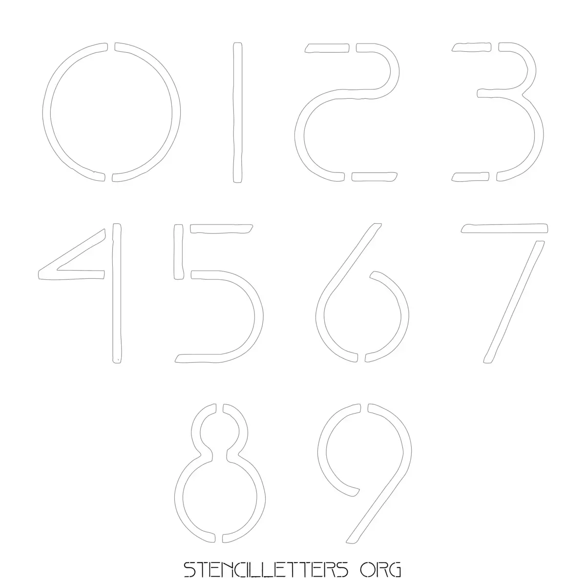 Free Printable Numbers Stencils Design Style 251 Fine Letters