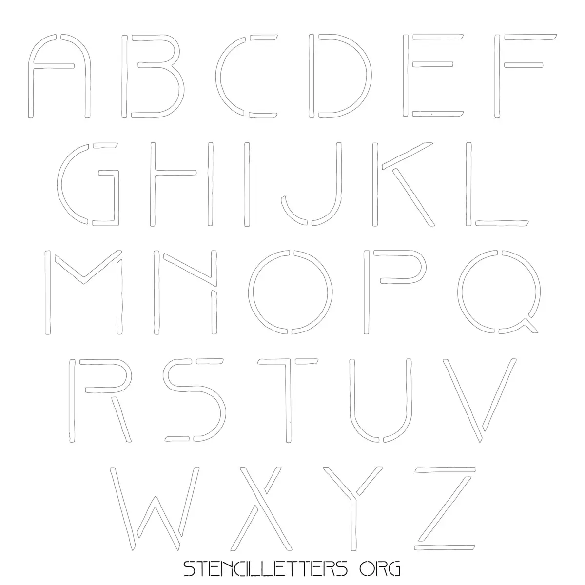 Free Printable Uppercase Letter Stencils Design Style 251 Fine Letters