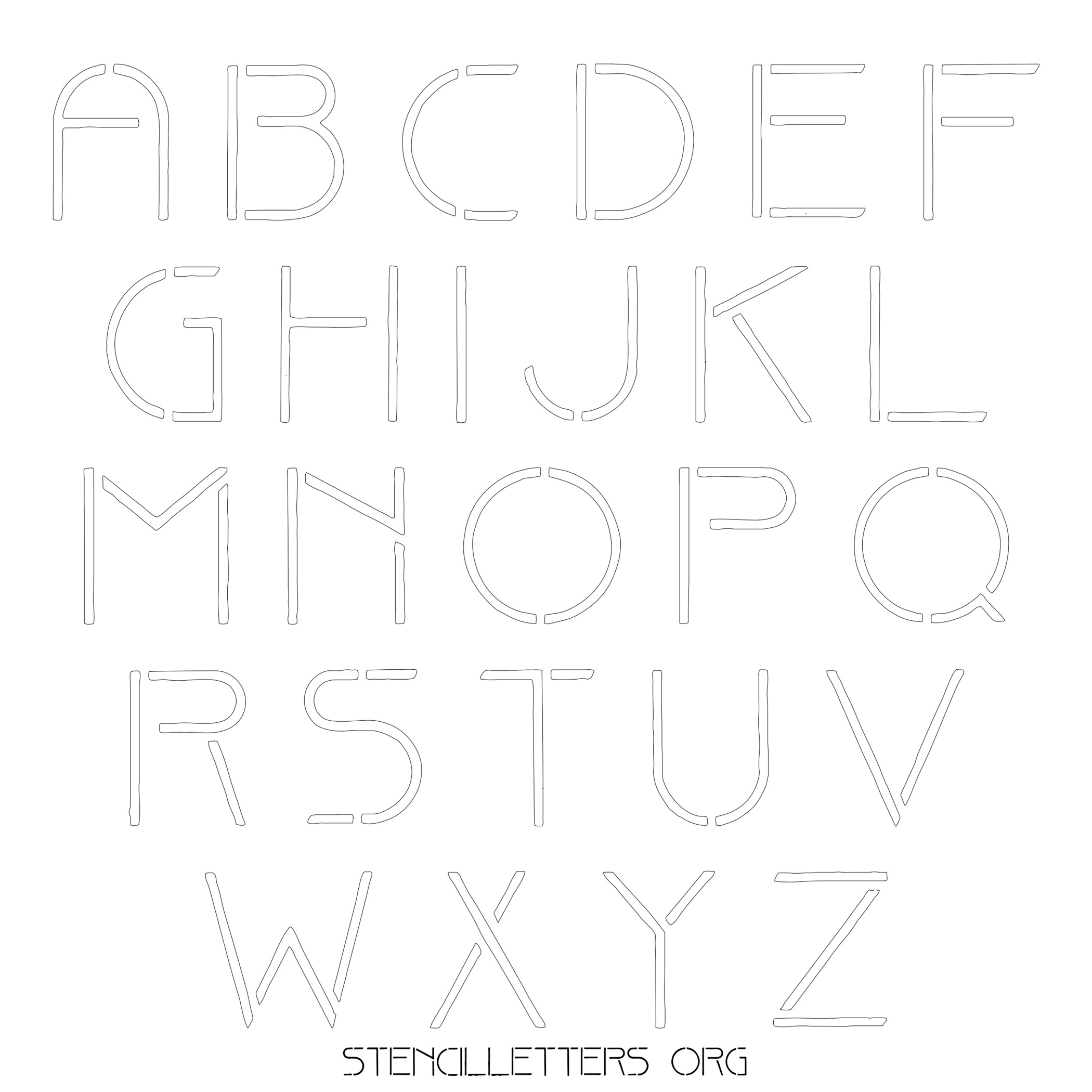 Free Printable Uppercase Letter Stencils Design Style 251 Fine Letters ...