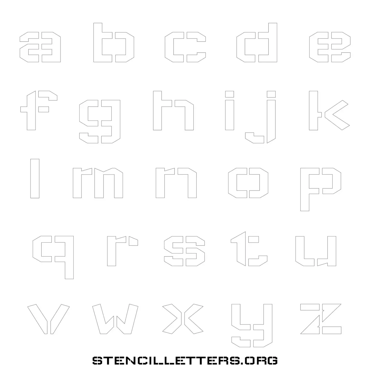 Free Printable Lowercase Letter Stencils Design Style 259 Elegant