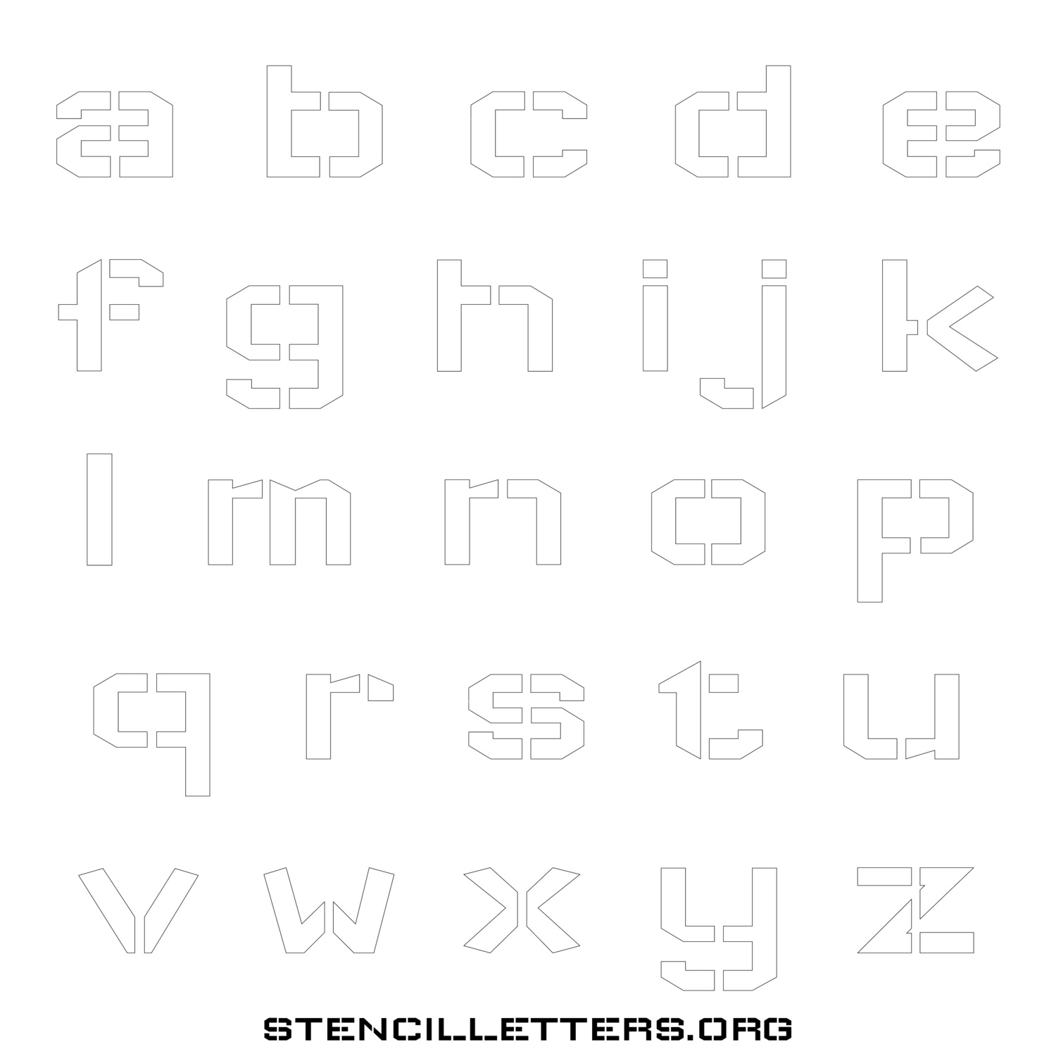 Free Printable Lowercase Letter Stencils Design Style 259 Elegant ...