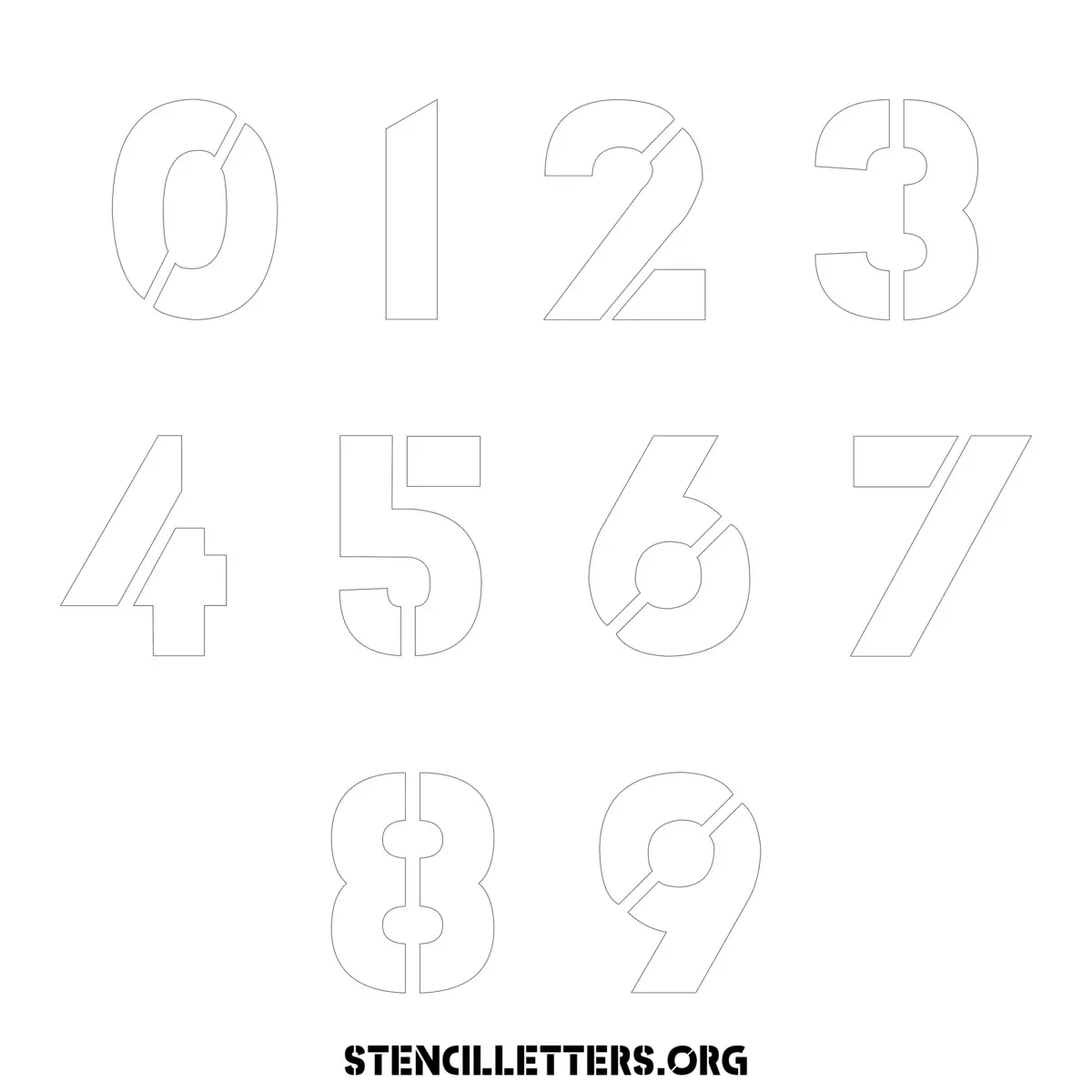 Free Printable Numbers Stencils Design Style 262 Decorative