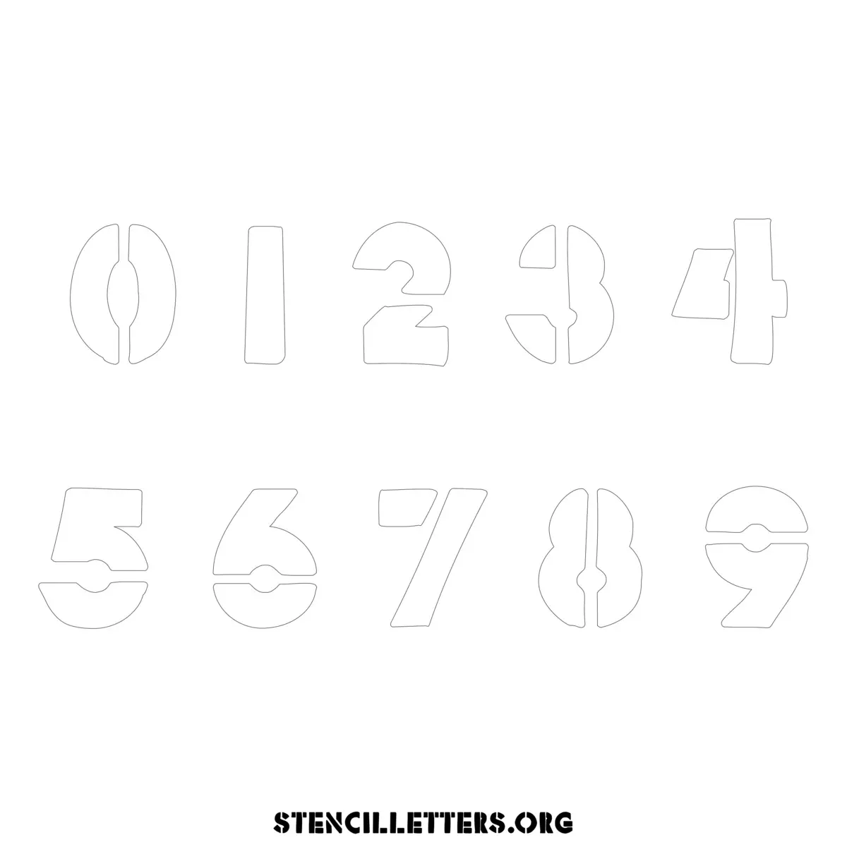 Free Printable Numbers Stencils Design Style 263 Primitive