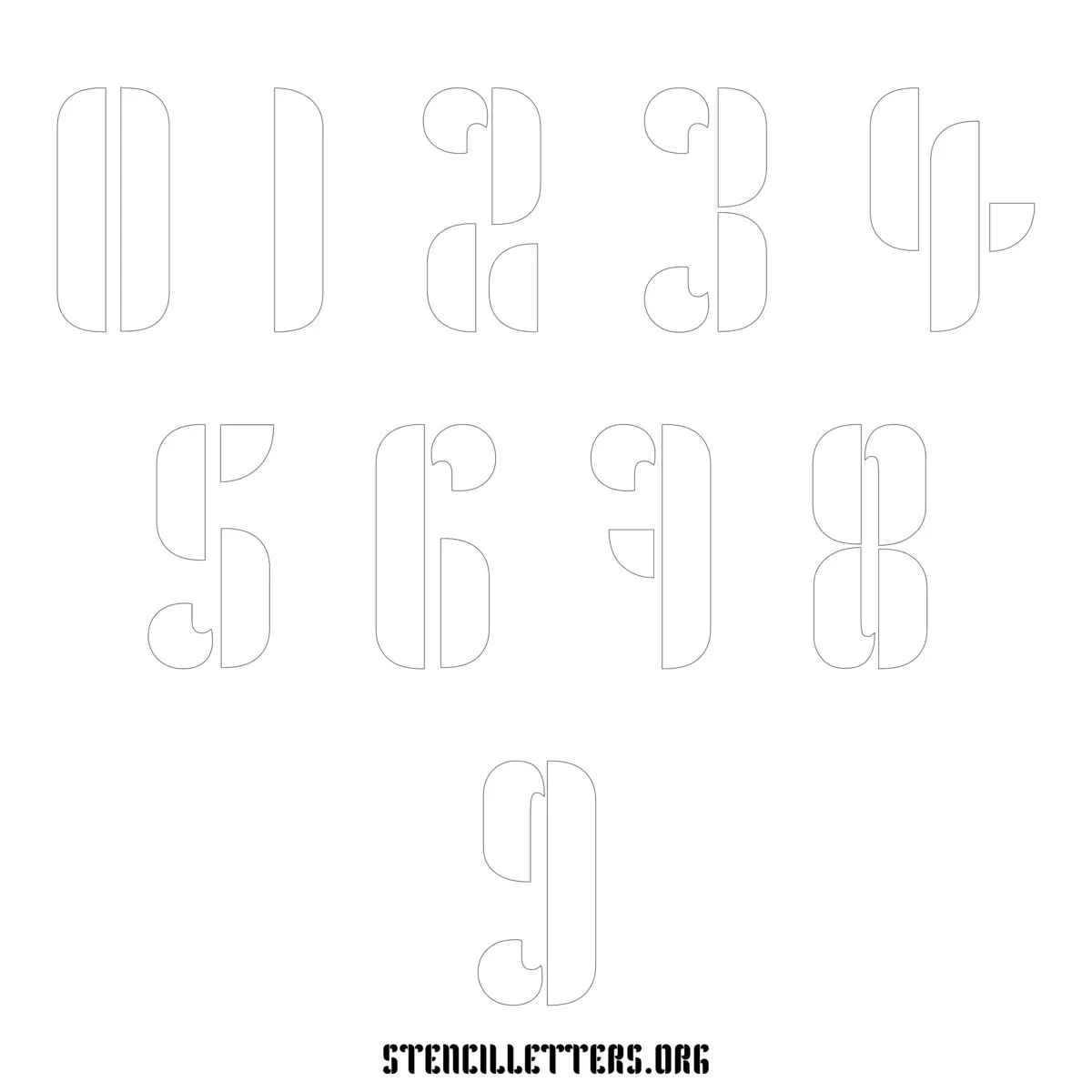 Free Printable Numbers Stencils Design Style 265 Decorative