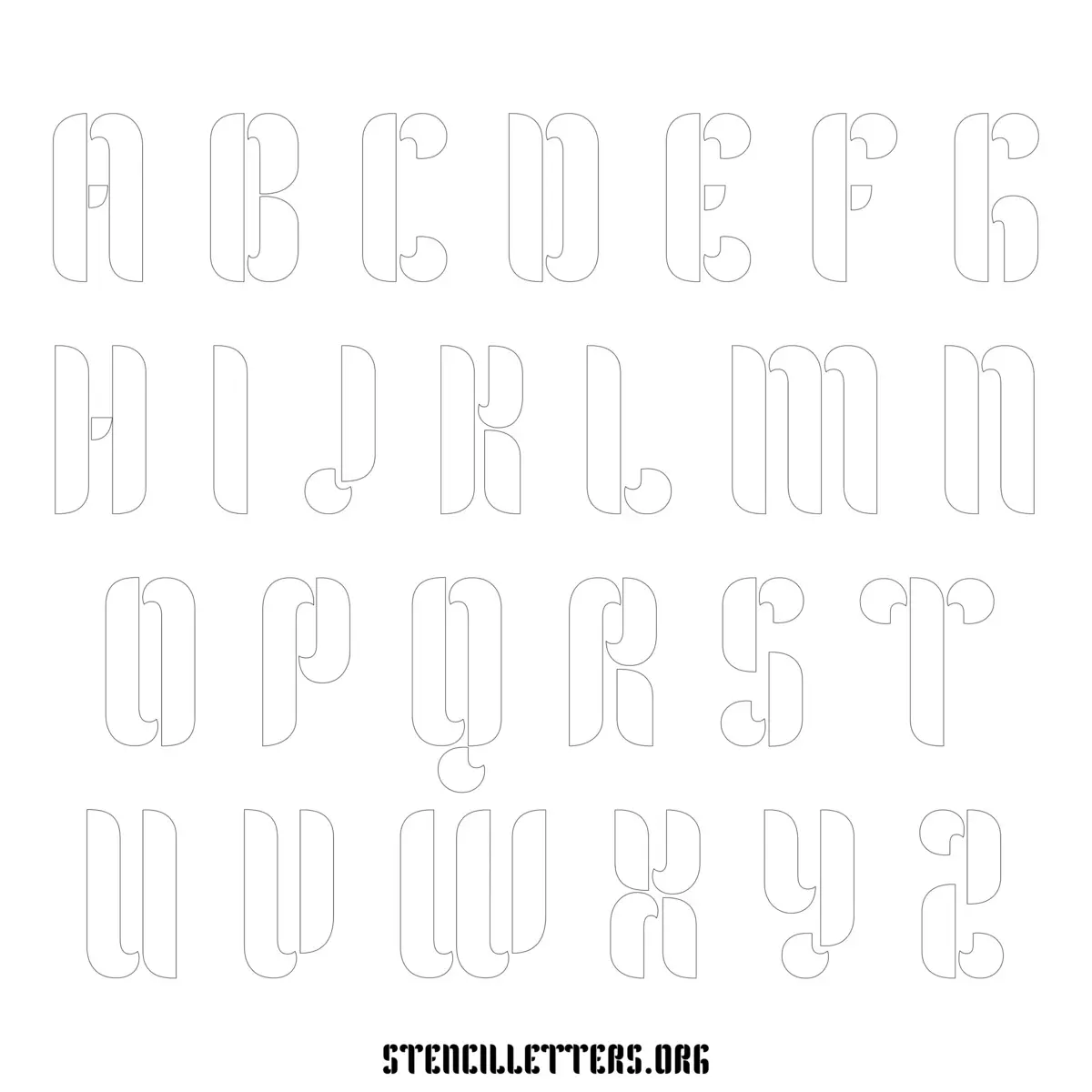 Free Printable Uppercase Letter Stencils Design Style 265 Decorative
