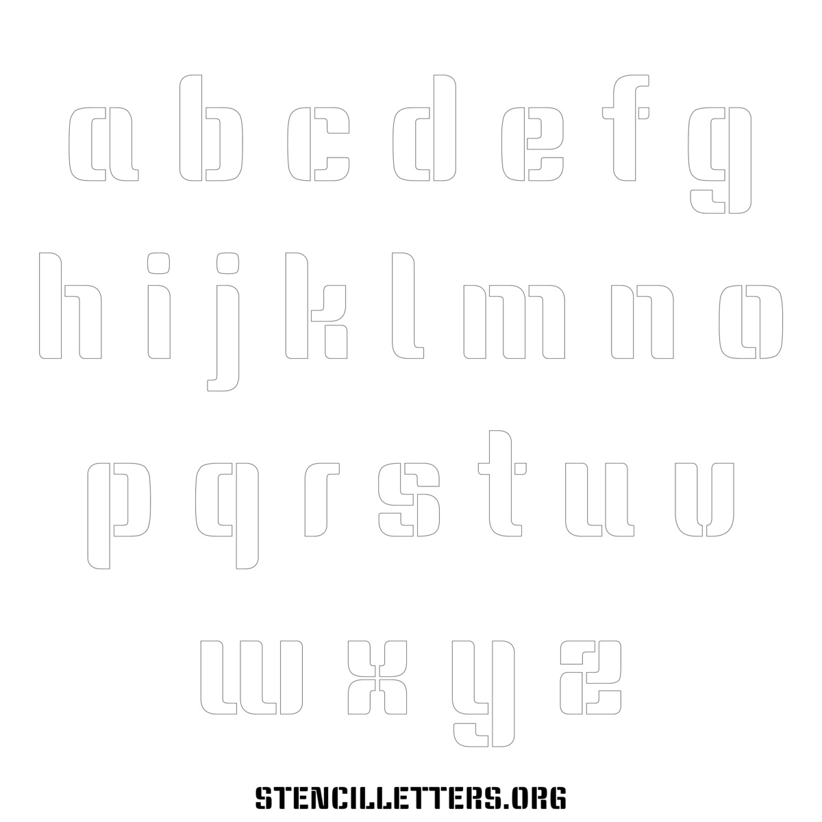 Free Printable Lowercase Letter Stencils Design Style 266 Display Type ...