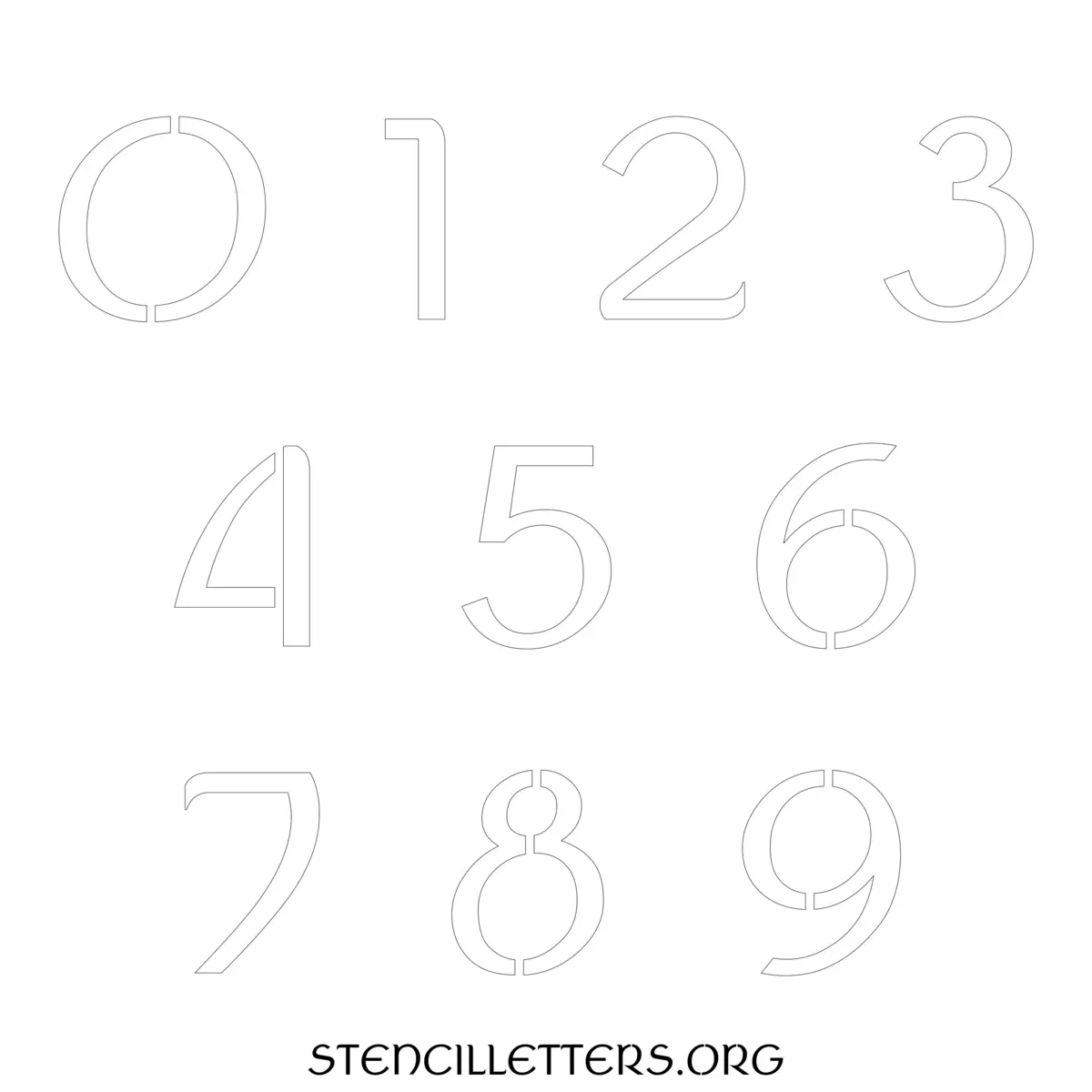 Free Printable Numbers Stencils Design Style 27 Celtic