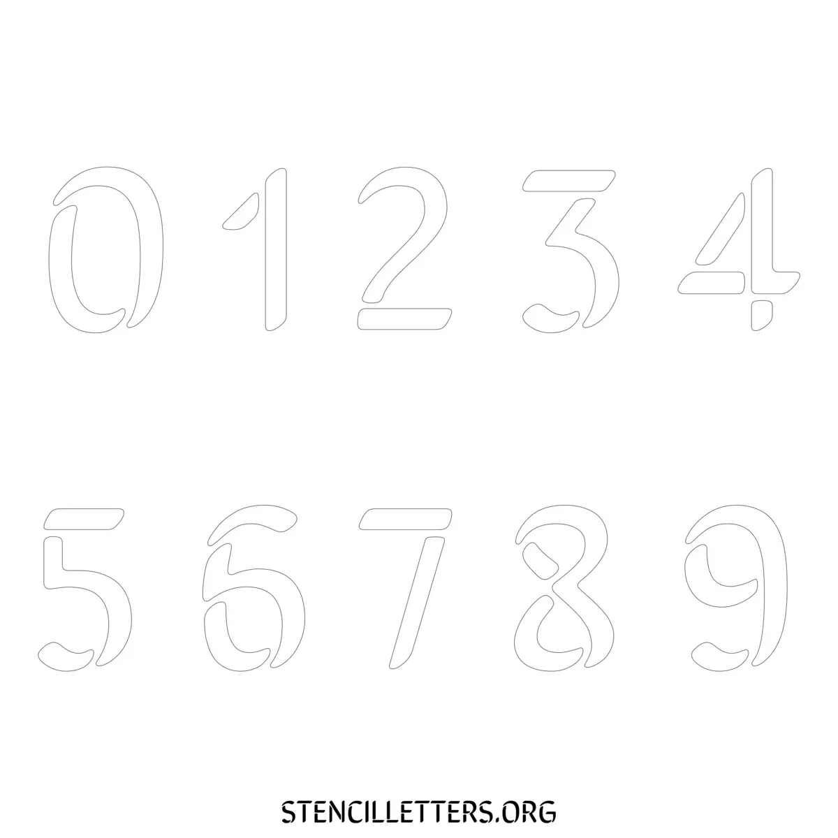 Free Printable Numbers Stencils Design Style 275 Display Type