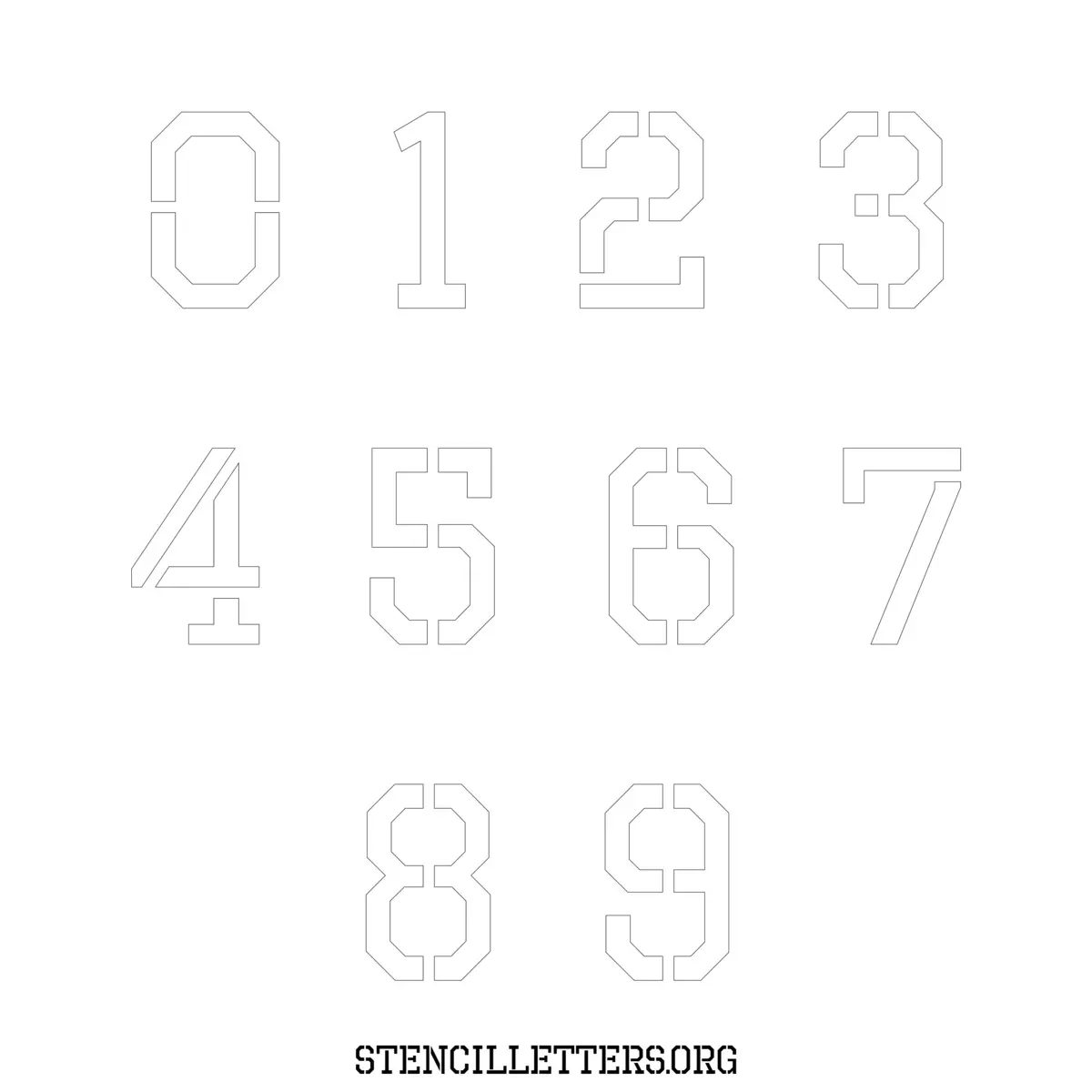 Free Printable Numbers Stencils Design Style 280 Military