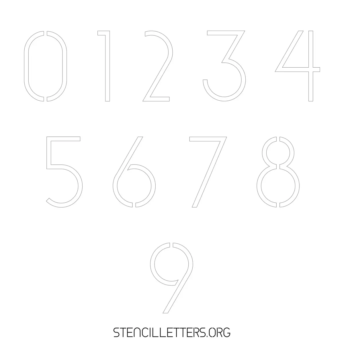 Free Printable Numbers Stencils Design Style 6 Elegant