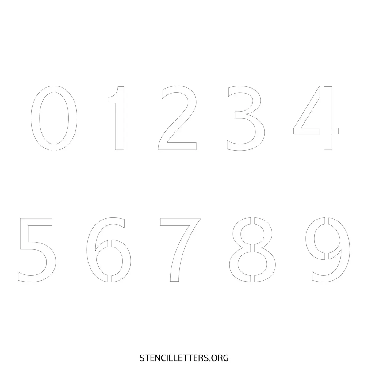Free Printable Numbers Stencils Design Style 7 Elegant